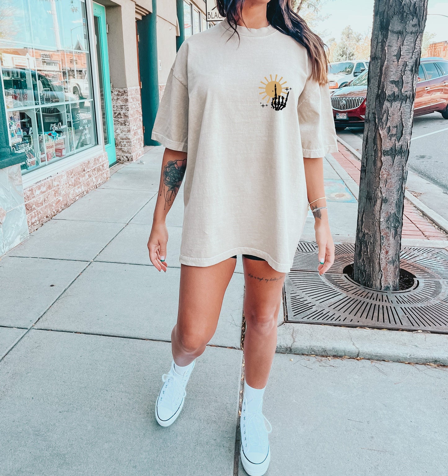 Tanned Tatted Tipsy T-Shirt, Oversized T-Shirt, Beach Shirt, Beach Cover Up, Vacation T-Shirt, Tanned and Tipsy, Cruise T-Shirt